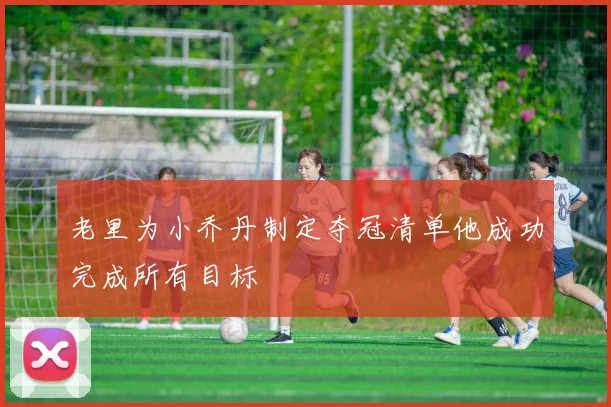 老里为小乔丹制定夺冠清单他成功完成所有目标